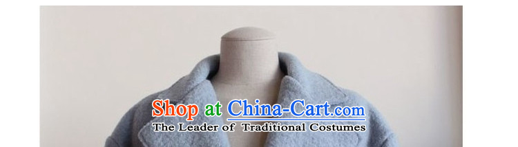 Day Milly new gross? overcoat female thick warm winter clothing large graphics thin Sau San Han Bum-quality culture small elegant genuine cashmere overcoat light blue L picture, prices, brand platters! The elections are supplied in the national character of distribution, so action, buy now enjoy more preferential! As soon as possible.