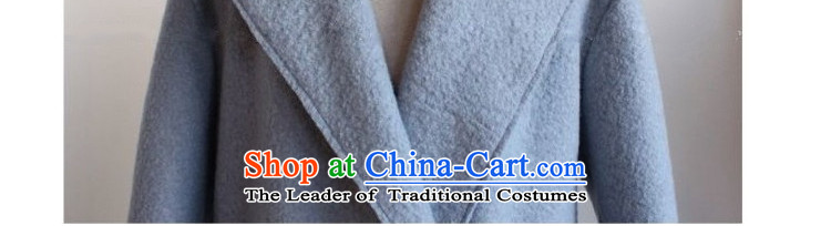 Day Milly new gross? overcoat female thick warm winter clothing large graphics thin Sau San Han Bum-quality culture small elegant genuine cashmere overcoat light blue L picture, prices, brand platters! The elections are supplied in the national character of distribution, so action, buy now enjoy more preferential! As soon as possible.