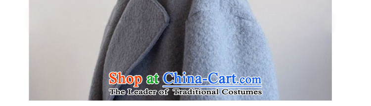 Day Milly new gross? overcoat female thick warm winter clothing large graphics thin Sau San Han Bum-quality culture small elegant genuine cashmere overcoat light blue L picture, prices, brand platters! The elections are supplied in the national character of distribution, so action, buy now enjoy more preferential! As soon as possible.