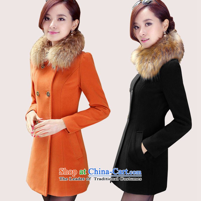 Meng Xiang ymx2015 Choo jacket, female? female Korean jacket coat autumn and winter female Gross Gross Sub Band? For coats CD16 Internal CD-Writer Meng Xiang Black M , , , shopping on the Internet