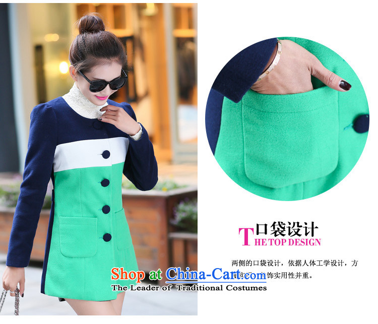 Mrs flower of 2014 winter clothing new Korean girl who decorated stylish spell color graphics thin in the long hair? jacket green L pictures, 895 price, brand platters! The elections are supplied in the national character of distribution, so action, buy now enjoy more preferential! As soon as possible.