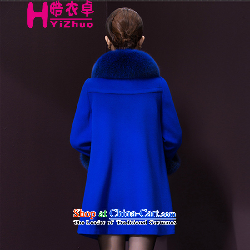 Yi Cheuk-yan 2015 cashmere 晧 coats female 2015 winter clothing new cloak gross butted? long coats blue XL, 晧 cashmere garment Cheuk-yan shopping on the Internet has been pressed.