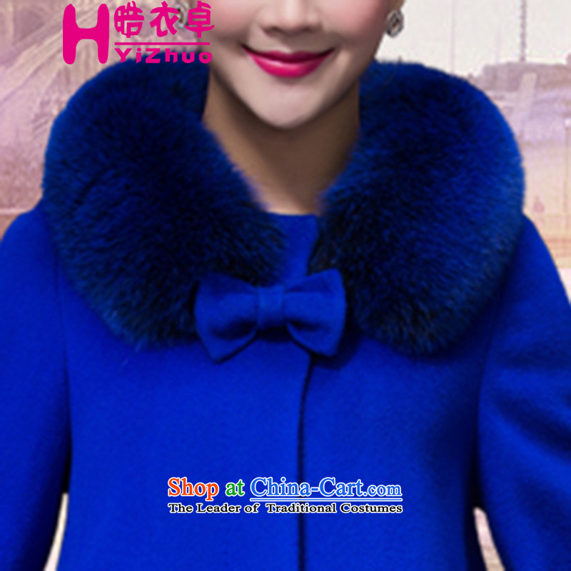 Yi Cheuk-yan 2015 cashmere 晧 coats female 2015 winter clothing new cloak gross butted? long coats blue XL, 晧 cashmere garment Cheuk-yan shopping on the Internet has been pressed.
