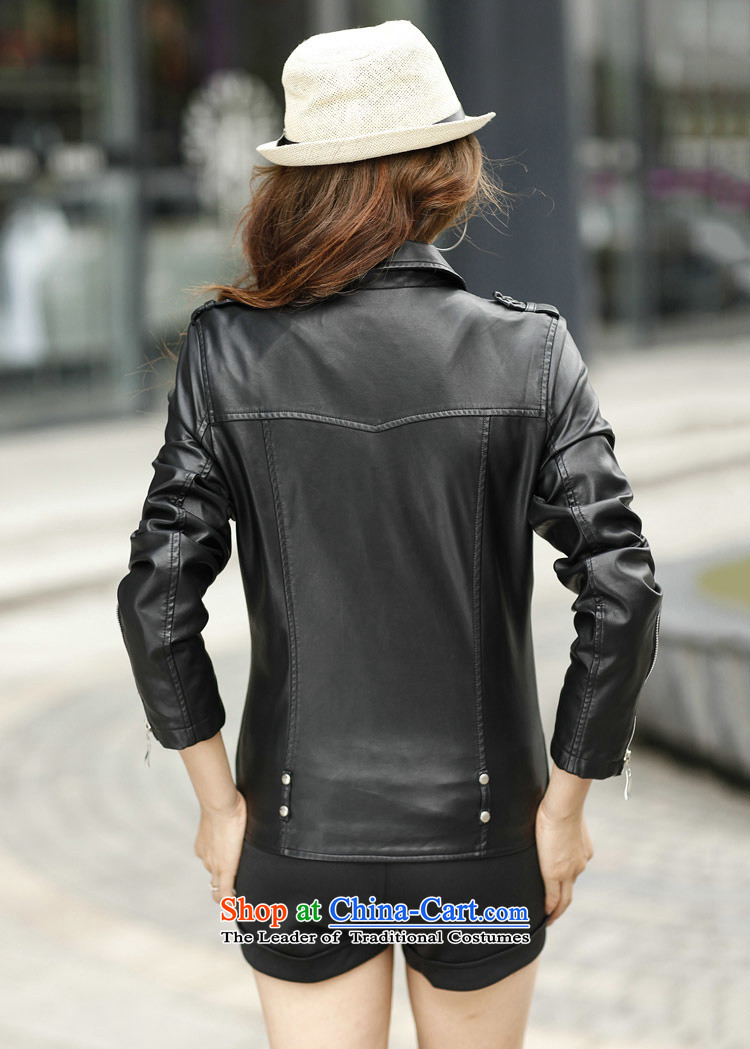 The autumn and winter, XL female thick mm Sleek and Sexy PU Yi long-sleeved western leather jacket short of Sau San plus cotton XXXXL jacket small pictures, prices, brand platters! The elections are supplied in the national character of distribution, so action, buy now enjoy more preferential! As soon as possible.