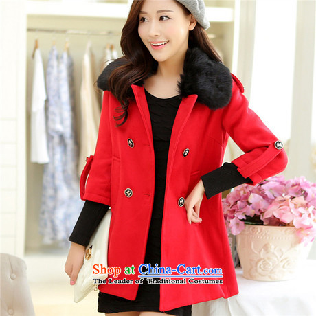 Mrs flower of 2014 winter clothing new women's gross for a wool coat in the long hair? JACKET $86.7 Venice red L picture, prices, brand platters! The elections are supplied in the national character of distribution, so action, buy now enjoy more preferential! As soon as possible.