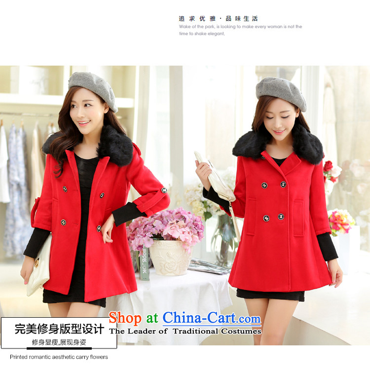 Mrs flower of 2014 winter clothing new women's gross for a wool coat in the long hair? JACKET $86.7 Venice red L picture, prices, brand platters! The elections are supplied in the national character of distribution, so action, buy now enjoy more preferential! As soon as possible.