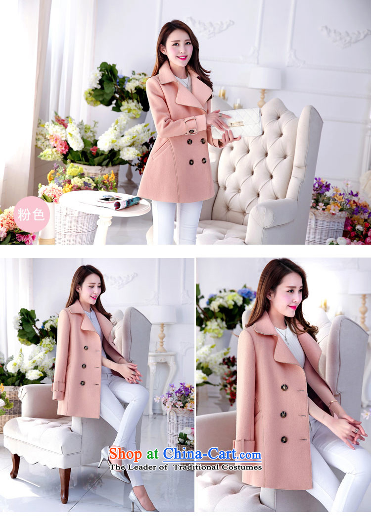Maple Hui Sub 2015 autumn and winter new Korean version in the double-long lapel coats F8197 gross? green  S picture, prices, brand platters! The elections are supplied in the national character of distribution, so action, buy now enjoy more preferential! As soon as possible.