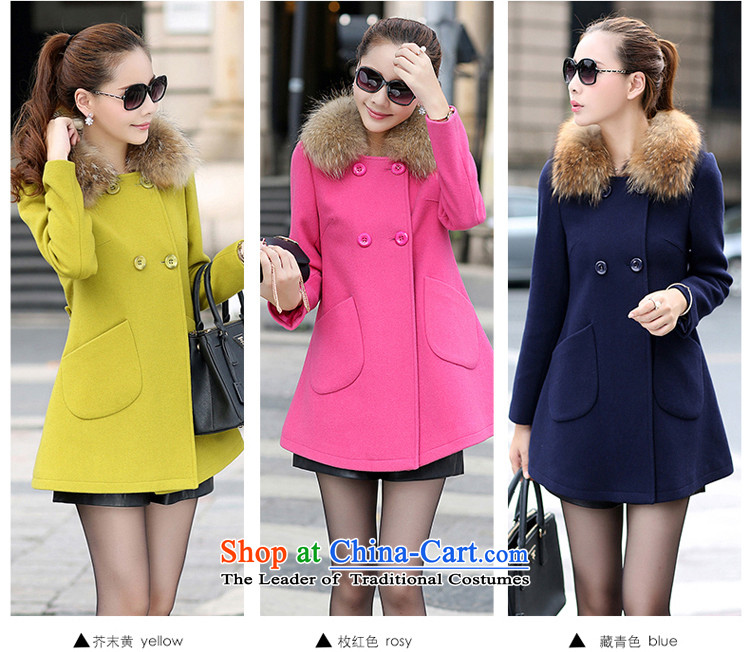 Ms Audrey EU HIV better 2015 autumn and winter new Korean large relaxd wool coat in the medium to long term, it can remove the nuclear sub for Gross Gross? 5208 female coats mustard yellow No color difference L picture, prices, brand platters! The elections are supplied in the national character of distribution, so action, buy now enjoy more preferential! As soon as possible.