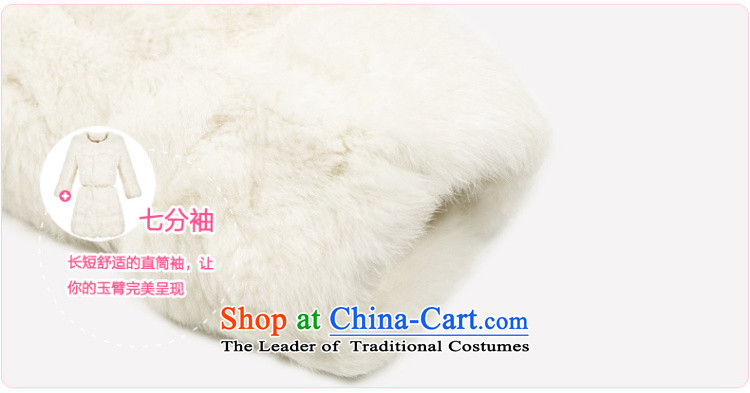 Lok-machi 2015 winter clothing new date of female 7 fur coats GWAA44302 sleeved white S picture, prices, brand platters! The elections are supplied in the national character of distribution, so action, buy now enjoy more preferential! As soon as possible.