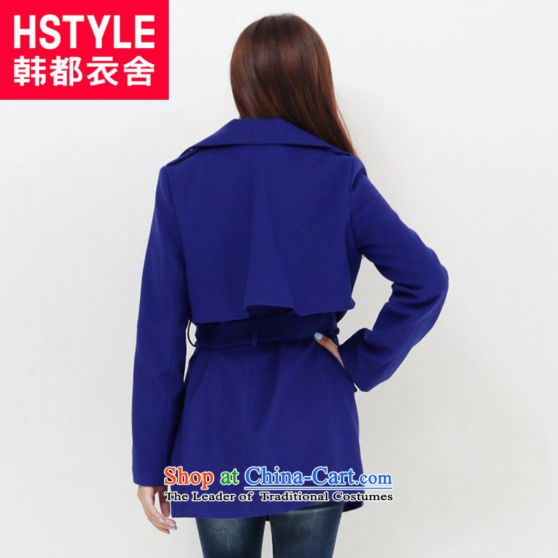 The tether strap in long-sleeved jacket, long blue L, Korea has Yi (HSTYLE) , , , shopping on the Internet