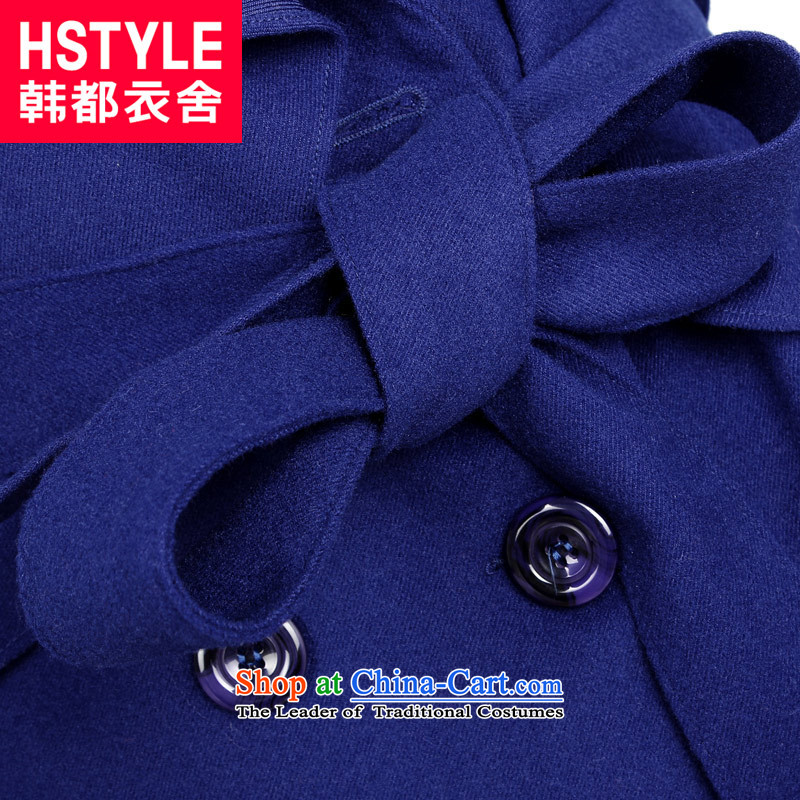 The tether strap in long-sleeved jacket, long blue L, Korea has Yi (HSTYLE) , , , shopping on the Internet