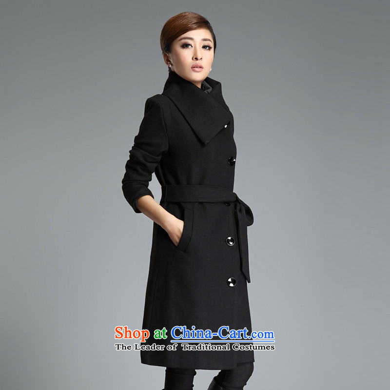 The United States welcomes the ya  2015  winter coats female Korean gross? version? In gross coats cashmere overcoat long hair? jacket female black XL, jackets and Yan-ah (meixinya) , , , shopping on the Internet