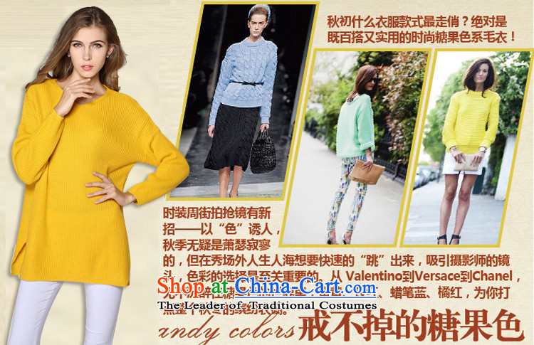 The Dream of the 2014 autumn and winter Connie new to increase women's code 200 catties western minimalist V-Neck long-sleeved sweater pure color graphics thin Knitted Shirt relaxd 2006 Yellow XXXL picture, prices, brand platters! The elections are supplied in the national character of distribution, so action, buy now enjoy more preferential! As soon as possible.