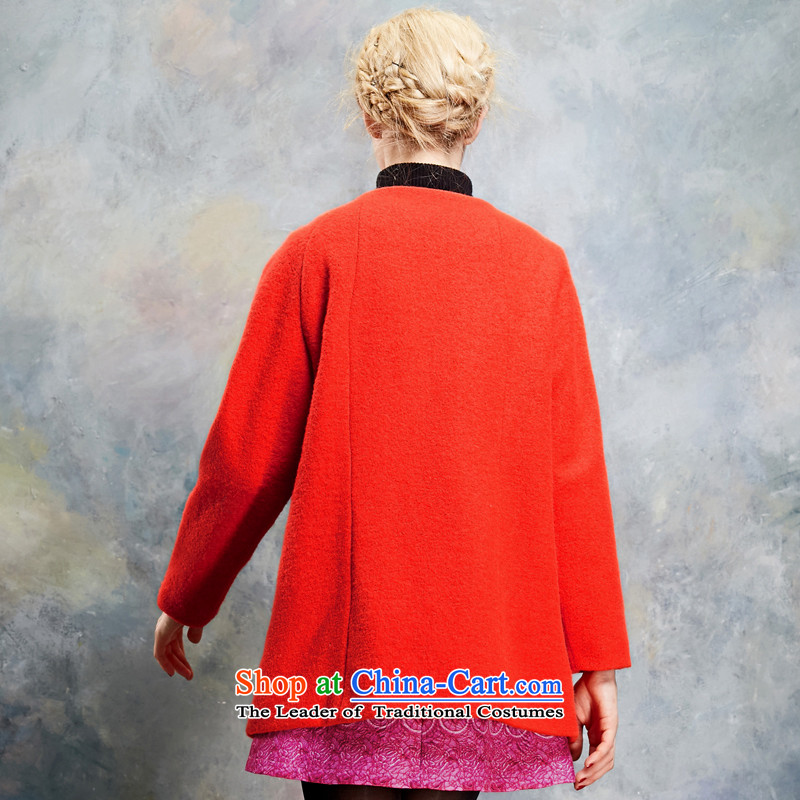 The pockets of witch pretending in Finland 2015 spring outfits, double-round-neck collar coats 1432116? gross Western Red , L, witch pocket shopping on the Internet has been pressed.