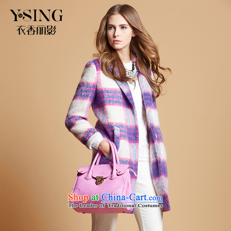 Hong Lai Ying 2015 winter clothing new streaks in the stitching Sau San long coats jacket 9488267 gross? purple (71), L, Hong Lai Ying , , , shopping on the Internet