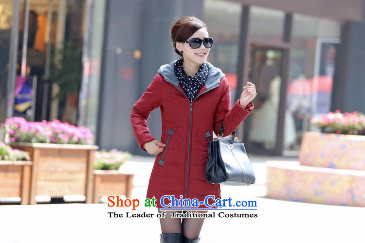 El-ju Yee Nga 2015 autumn and winter new larger female 4XL Short thick cotton, Sau San Fat MM cotton coat jacket RY2160 orange in long XXL picture, prices, brand platters! The elections are supplied in the national character of distribution, so action, buy now enjoy more preferential! As soon as possible.