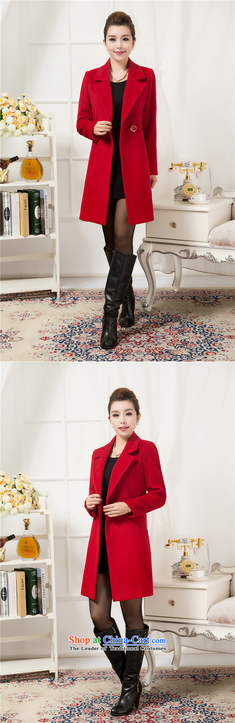 Diffuse and sum 2015 Fall/Winter Collections new coats Korean wool? in the auricle long wool coat female suits brought about a wool coat for larger female Red 2XL Photo, prices, brand platters! The elections are supplied in the national character of distribution, so action, buy now enjoy more preferential! As soon as possible.