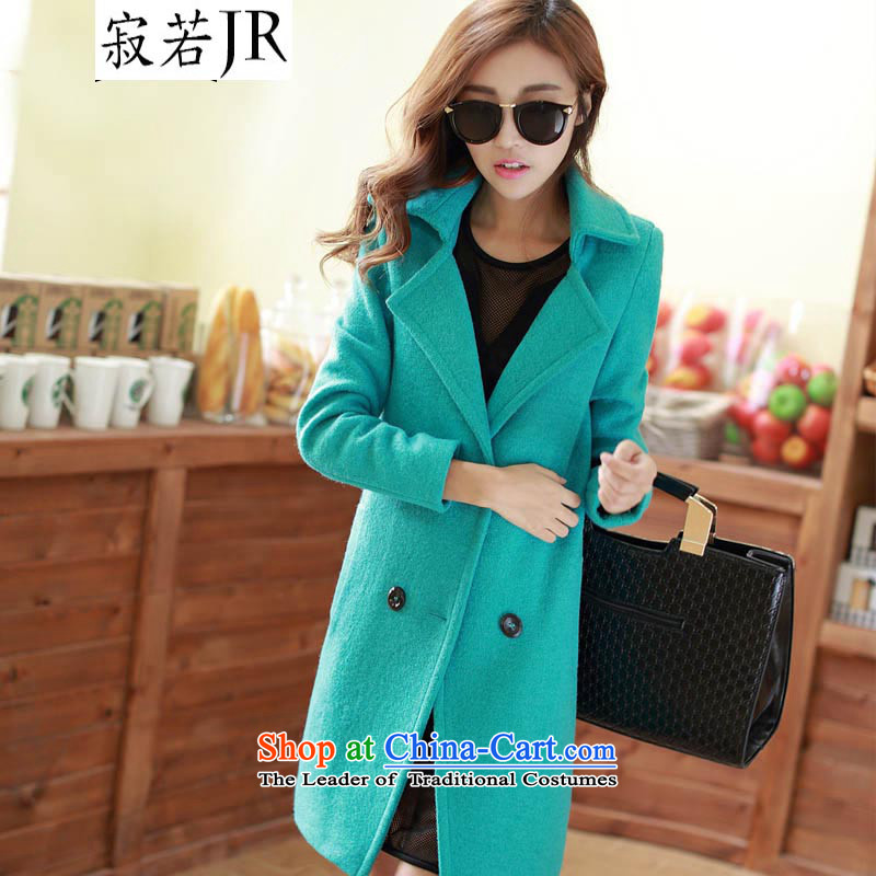 If new emissions by 2015 winter stylish in pure color long Sau San gross jacket coat? female 3165 3165 Green M lonely if JIRUO () , , , shopping on the Internet