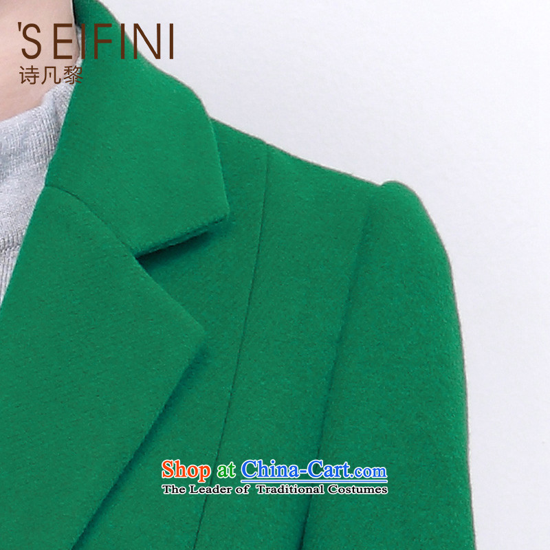 【 Close 】 poem where Lai autumn and winter load new roll collar in Sau San gross long overcoat female 6491147774? Green , L, poetry where lai (the ' S EIFINI) , , , shopping on the Internet