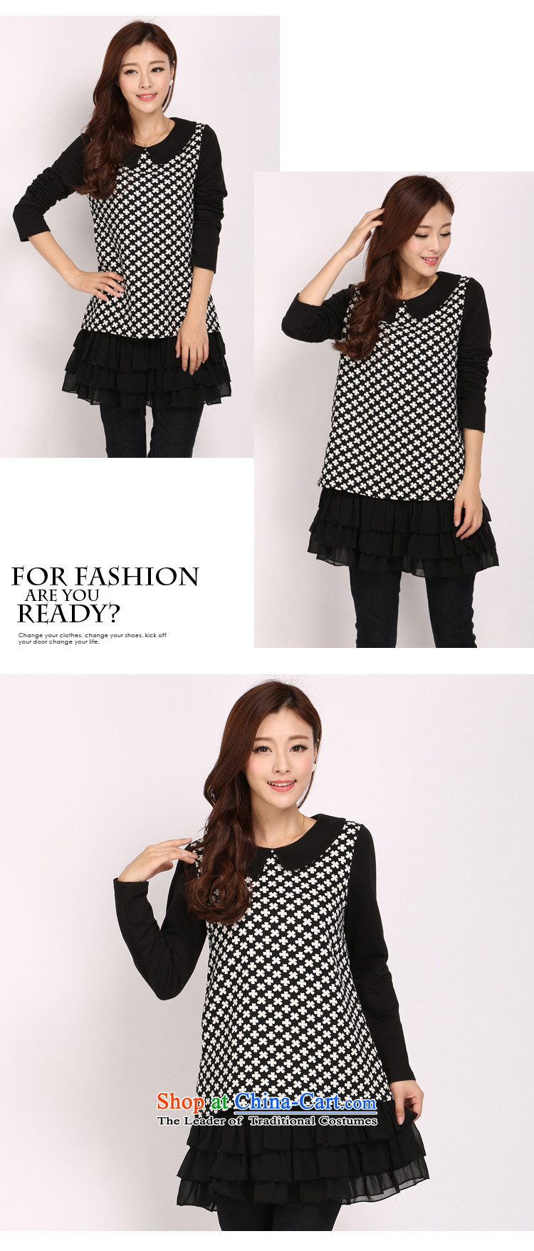 Shani flower, thick sister autumn T-shirts for larger female Korean version to the thin xl shirt long-sleeved top female 3002 Black 3XL-2015 Spring New Picture, prices, brand platters! The elections are supplied in the national character of distribution, so action, buy now enjoy more preferential! As soon as possible.