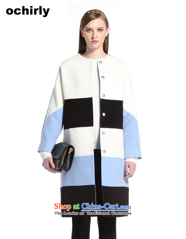 The new Europe, ochirly female oversize knocked color long hair? overcoat 1144343450 Pearl White Xs_155_80a_ 323