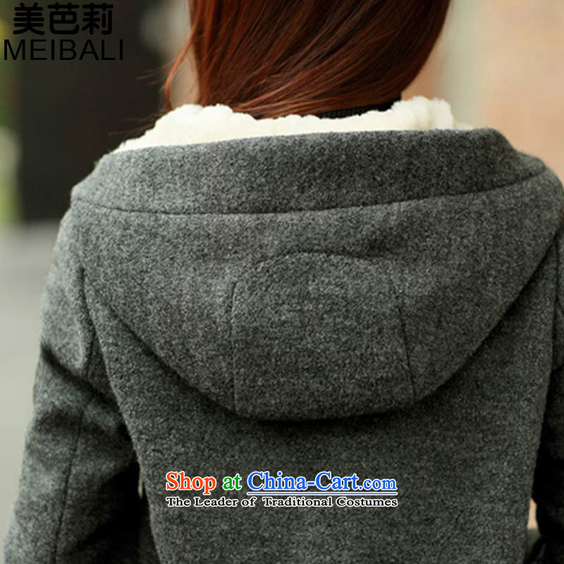 The United States and Li 2015 Spring New Korean Female Cap plush Sau San Mao jacket wool velvet cloak? 6211 Gray L, the United States and Li , , , shopping on the Internet