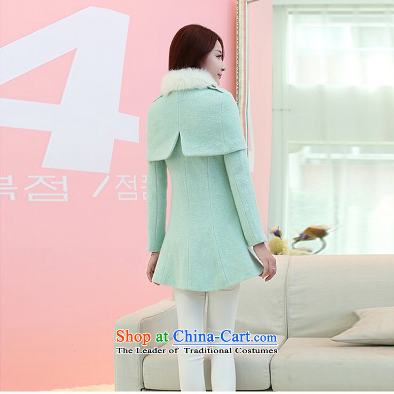 Piao Love Ting 2015 Autumn replacing new European and American version of Sau San single row is long cloak a jacket female thick wool a wool coat windbreaker female m White XL, waving love-ting (PIAOAITING) , , , shopping on the Internet