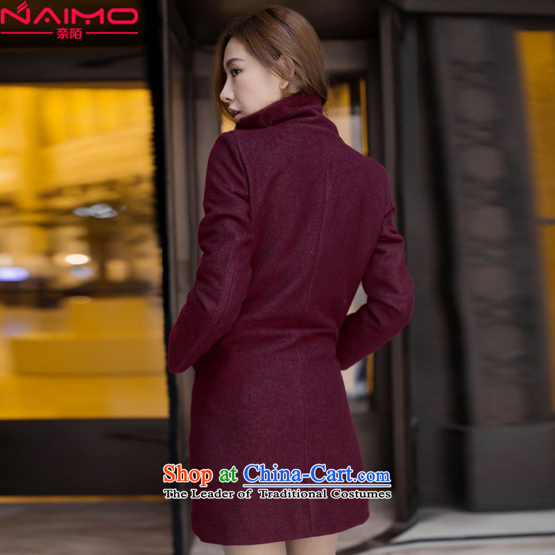 The gross? coats of female new Korean winter Sau San women in gross? jacket long-sleeved long Ms. a wool coat double- XL, wine red Athena poetry, , , , shopping on the Internet