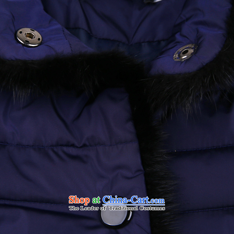 New Fall/Winter Collections for larger female Korean version of SISTER to increase expertise in the countrysides long jacket, blue cotton coat 5XL, robe Madi dragon , , , shopping on the Internet