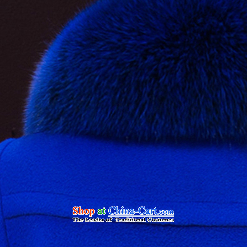 Small Flower of 2015 Fall/Winter Collections gross? women coats new Korean version of a windbreaker jacket R1066 B Blue XXXL, Yugoslavia staff (QIDURMER latte macchiato) , , , shopping on the Internet