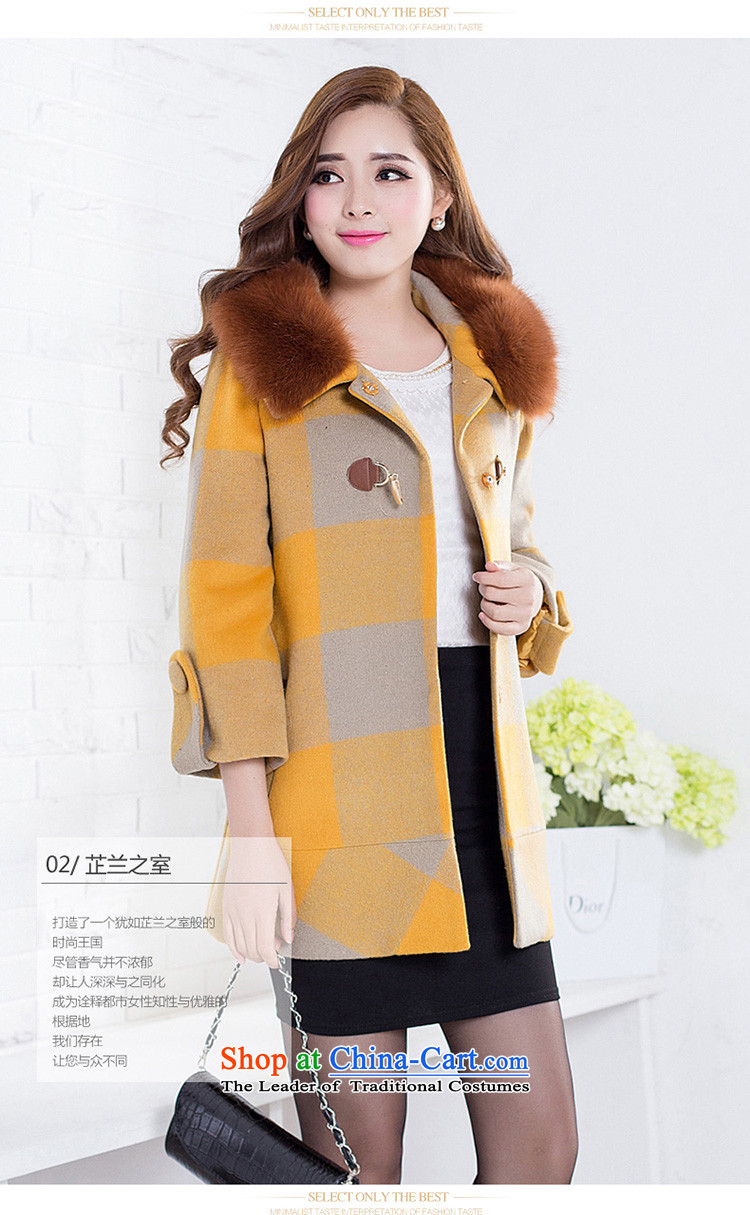 Yeon-ju Fall/Winter Collections Korean version of large numbers of ladies jacket cashmere overcoat so gross thick mm thick, Hin thin, sister to thick xl Yellow 4XL Photo, prices, brand platters! The elections are supplied in the national character of distribution, so action, buy now enjoy more preferential! As soon as possible.