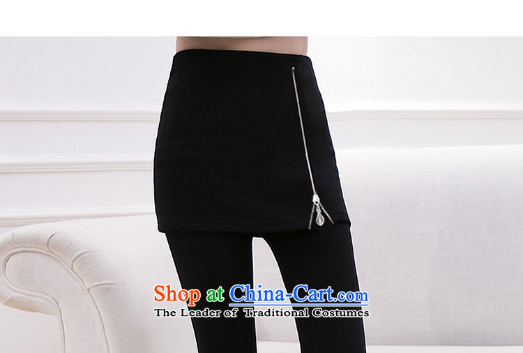 Szili Clinton to increase women's code 2015 Fall/Winter Collections new fat mm Thick coated apron of the lint-free pants leave two video thin trousers 200 catties king black pictures, prices, 5XL brand platters! The elections are supplied in the national character of distribution, so action, buy now enjoy more preferential! As soon as possible.