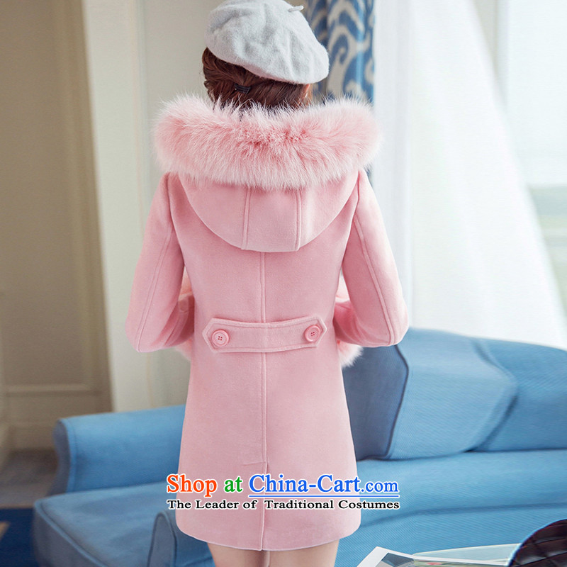 El-chul (yizensn poem) won the autumn 2015 edition of new small wind in long-gross y70280 pink jacket coat?   S, el-chul (yizensn poem) , , , shopping on the Internet