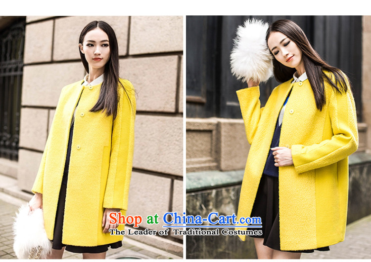 El Boothroyd 2015 winter clothing new Korean female long-sleeved straight woolen coat jacket 6480927225 gross? LEMON YELLOW M picture, prices, brand platters! The elections are supplied in the national character of distribution, so action, buy now enjoy more preferential! As soon as possible.