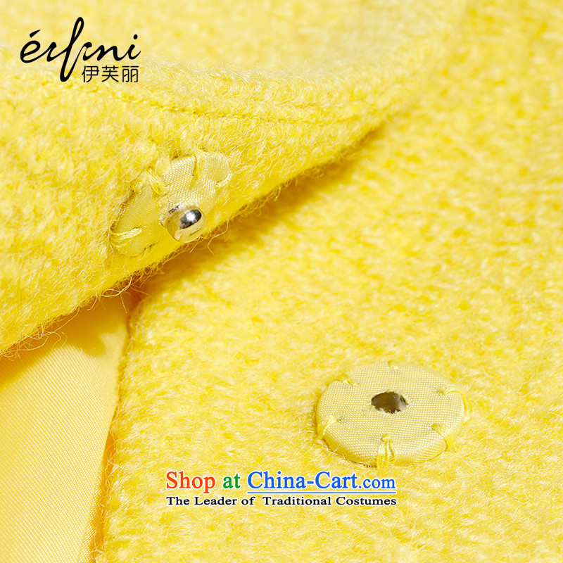 El Boothroyd 2015 winter clothing new Korean female long-sleeved straight woolen coat jacket 6480927225 gross? lemon yellow M Lai (eifini, Evelyn) , , , shopping on the Internet