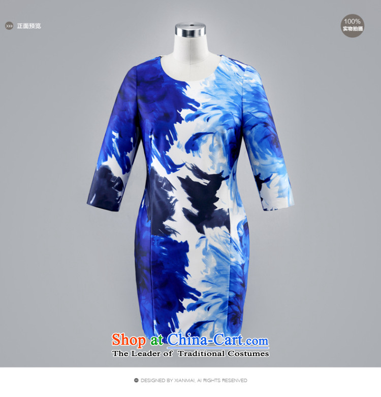 The former Yugoslavia Mak large high-end women 2015 autumn the new fat mm temperament Sau San dress 851101723 6XL Blue Photo, prices, brand platters! The elections are supplied in the national character of distribution, so action, buy now enjoy more preferential! As soon as possible.