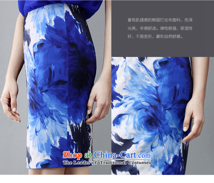 The former Yugoslavia Mak large high-end women 2015 autumn the new fat mm temperament knocked-color printing body skirt 851251058 blue 2XL Photo, prices, brand platters! The elections are supplied in the national character of distribution, so action, buy now enjoy more preferential! As soon as possible.