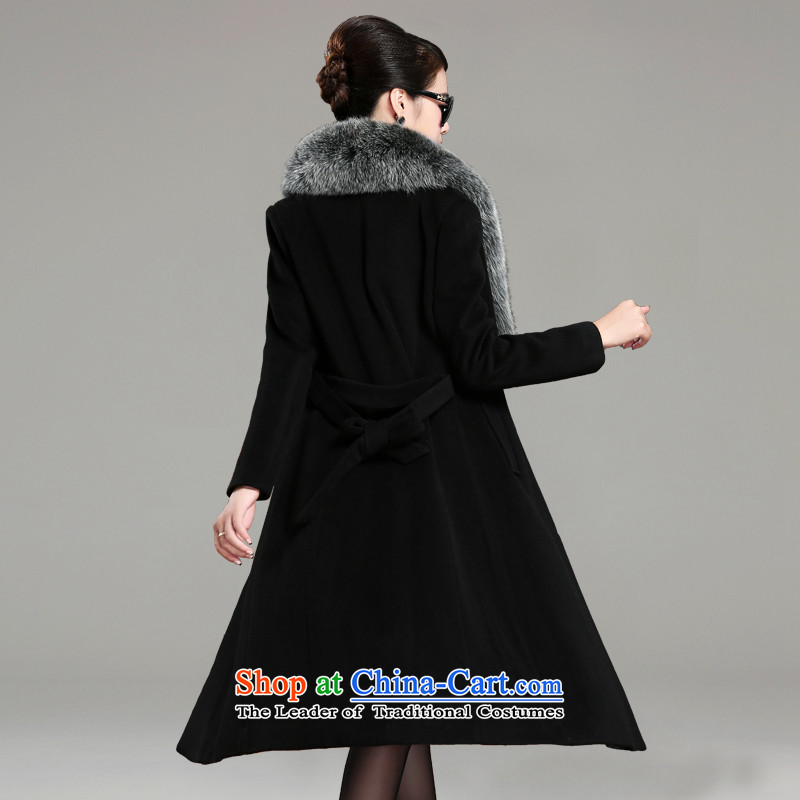 Shanshui Style 2015 autumn and winter coats new gross? warm jacket fox thick wool Washable Wool velvet cloak female long) ( A) Black XXL, Shanshui style , , , shopping on the Internet