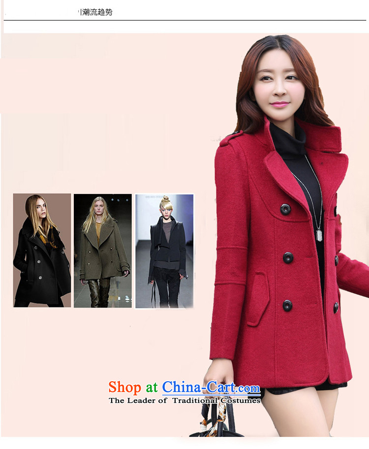 Ms Audrey EU's 2015 romantic Connie wool coat? new women's autumn and winter boxed version won a gentlewoman relaxd sweet thin larger gross? female wine red XXXL jacket picture, prices, brand platters! The elections are supplied in the national character of distribution, so action, buy now enjoy more preferential! As soon as possible.