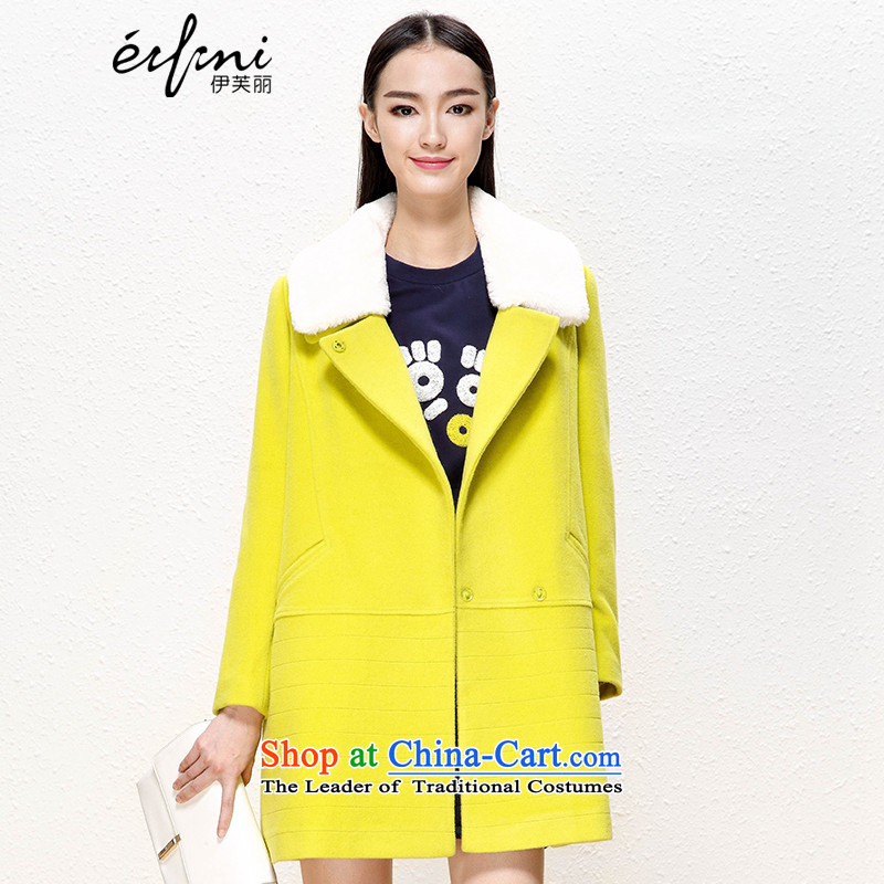 Of the 2015 autumn and winter, the new Korean GROSS for Gross? jacket woolen coat female 6481217225 Yellow?M