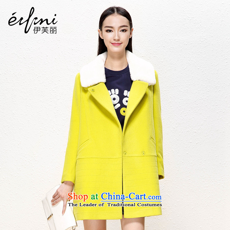 Of the 2015 autumn and winter, the new Korean GROSS for Gross? jacket woolen coat female 6481217225 Yellow M Lai (eifini, Evelyn) , , , shopping on the Internet