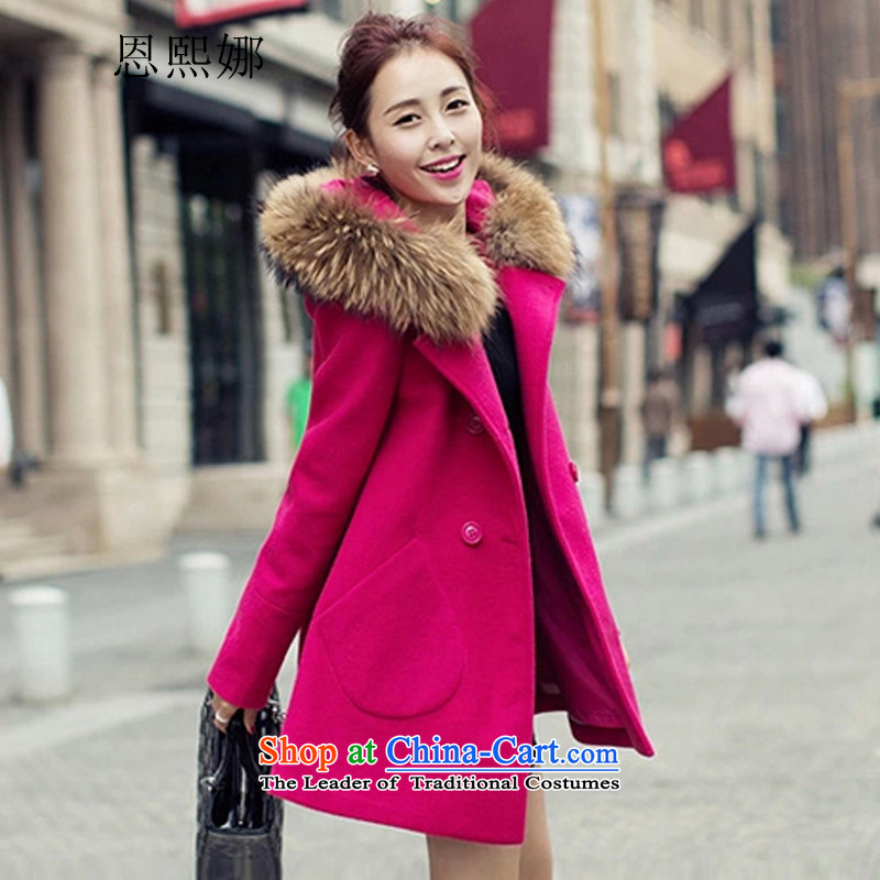 Eun-hui of the 2015 autumn and winter coats gross new? Korean video in thin long Sau San, a girl in the red jacket in RED M, 2268 Eun-hui of the , , , shopping on the Internet