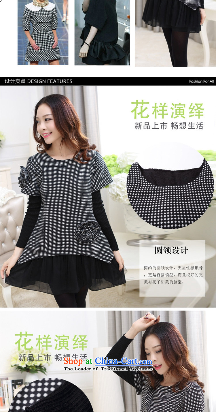 Flower to Isabelle 2015 Korean new dot bow tie plus two leave extra thick wool gauze stitching larger dresses female D7402 picture color M brand, prices, picture platters! The elections are supplied in the national character of distribution, so action, buy now enjoy more preferential! As soon as possible.