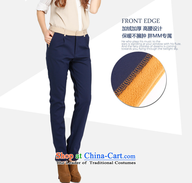 Set maximum number of the crescent woolen pants female plus lint-free high-large waist thick Women warm winter) Straight Legged Power's stylish fitness video your abdomen hip Body Dark Blue 40 pictures, prices, brand platters! The elections are supplied in the national character of distribution, so action, buy now enjoy more preferential! As soon as possible.
