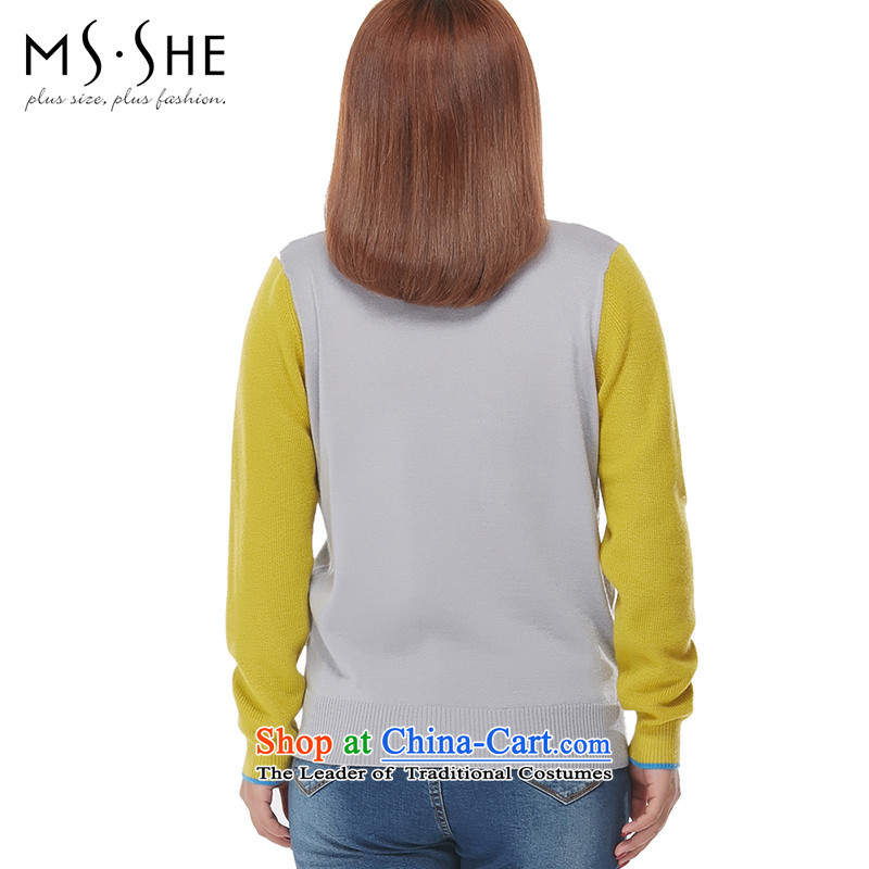 Msshe xl women 2015 new winter clothing large Korean Ladies casual wild lovely pattern sweater pullovers 2313 gray 3XL, Susan Carroll, the poetry Yee (MSSHE),,, shopping on the Internet