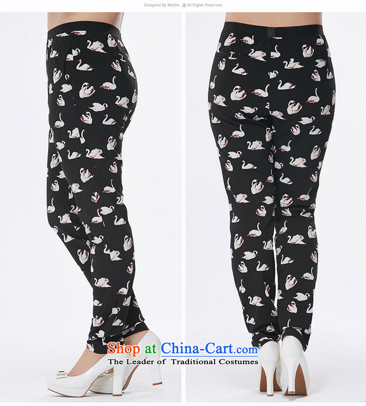 Msshe xl women 2015 new stamp elastic waist Swan Sau San Castor trousers 778.2 black stamp T4, the price and the brand image of Platters! The elections are supplied in the national character of distribution, so action, buy now enjoy more preferential! As soon as possible.