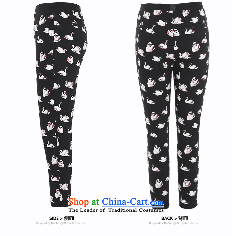 Msshe xl women 2015 new stamp elastic waist Swan Sau San Castor trousers 778.2 black stamp T4, the price and the brand image of Platters! The elections are supplied in the national character of distribution, so action, buy now enjoy more preferential! As soon as possible.