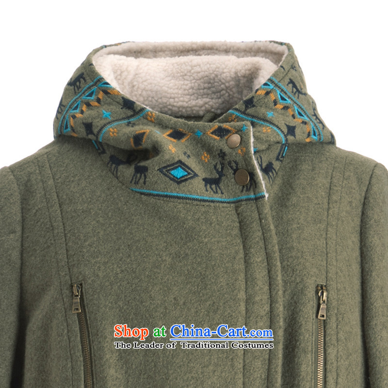 Embroidery Army Green Connected cachecache hat flap in long coats jacket 9861016531 gross? The Forces nouvelles Green 531 xl,cache-cache,,, shopping on the Internet