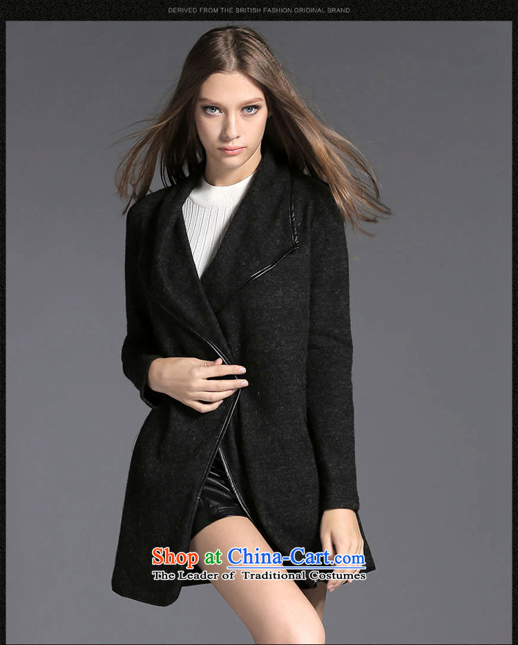 Morning to 2015 autumn and winter to increase women's code of the new Europe and in long wool cardigan video thin long-sleeved Knitted Shirt stylish black jacket 4XL( lapel recommendations 165-180 catty) Picture, prices, brand platters! The elections are supplied in the national character of distribution, so action, buy now enjoy more preferential! As soon as possible.