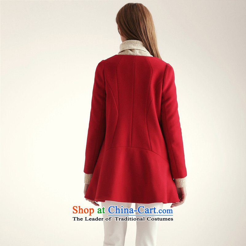 Mirror FUN winter clothing new round-neck collar big coats  M44933 A swing is aristocratic M Red Square (MIRROR).... FUN shopping on the Internet